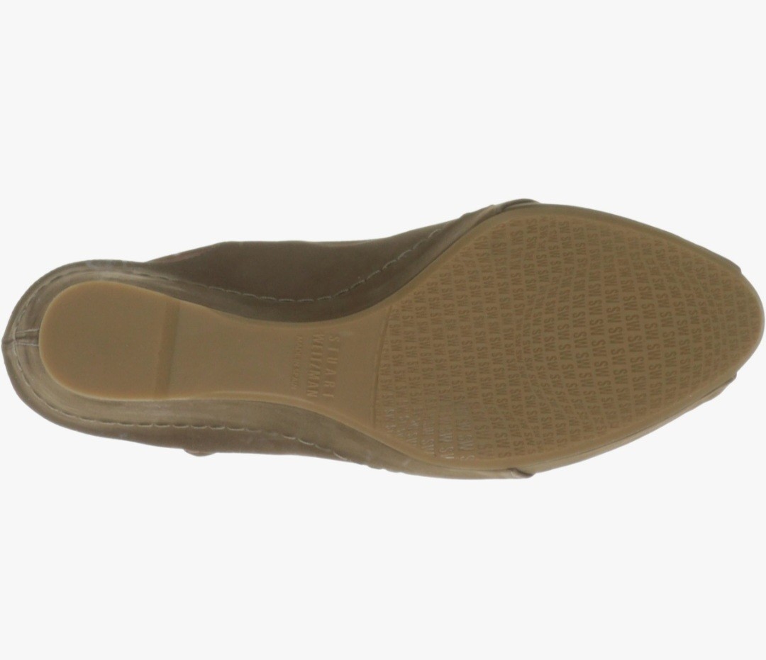 NWB Stuart Weitzman Turnover Slingback Beige Size 8