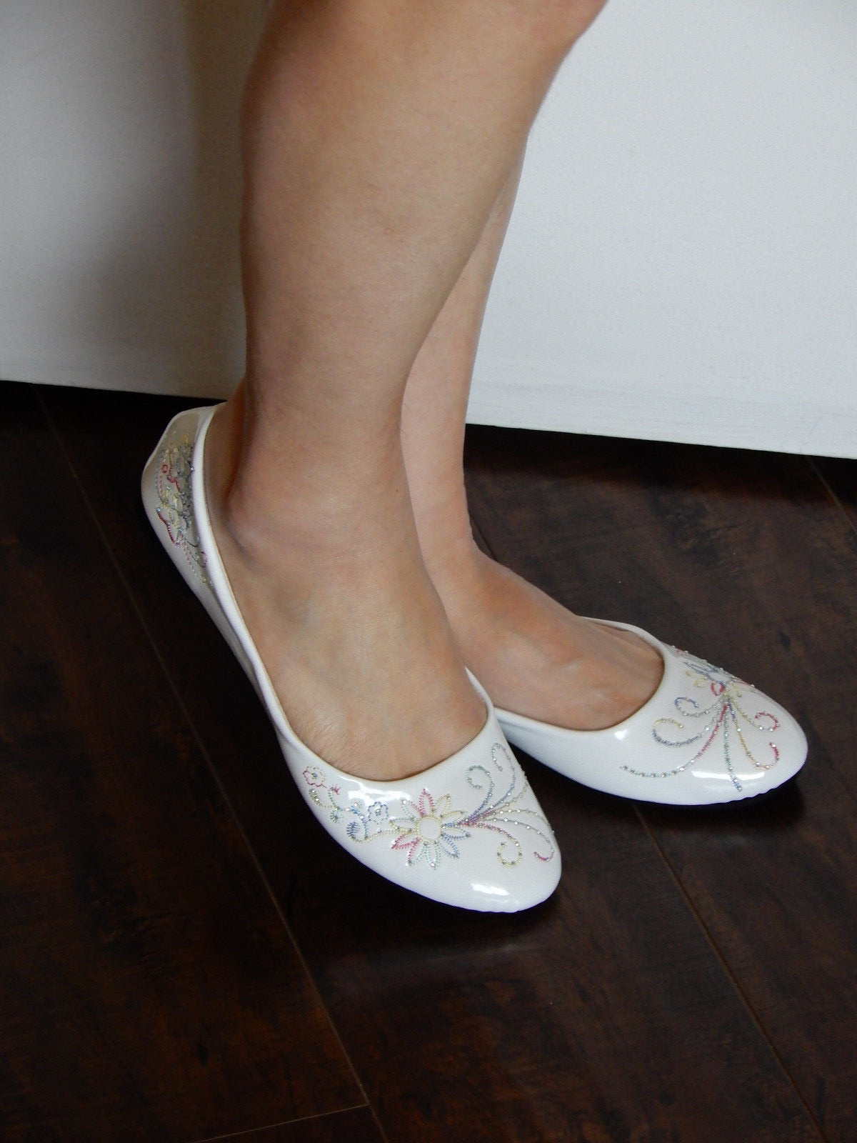 Women White Ballet Flat New Style Comfortable Fashion Size 5~10