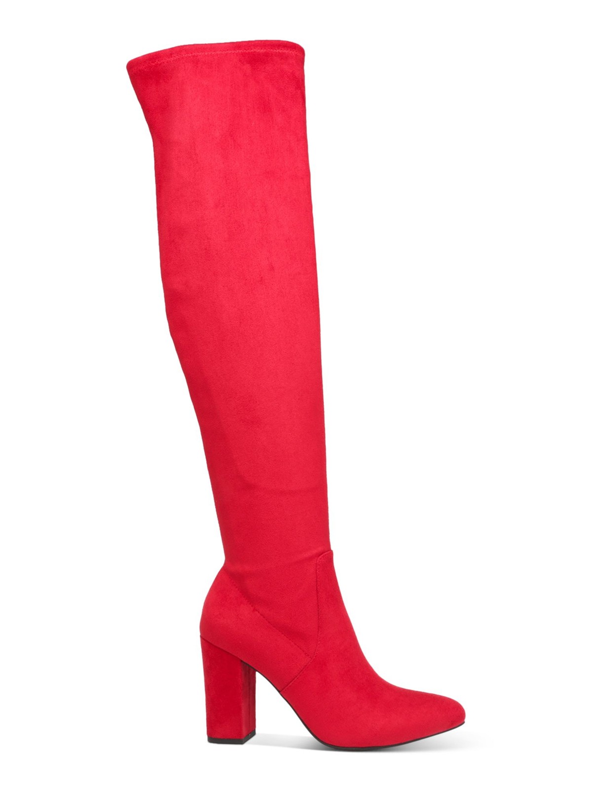 WILD PAIR Womens Red 19.5 Boot Height Bravy Toe Block Heel Heeled Boots 7.5 M