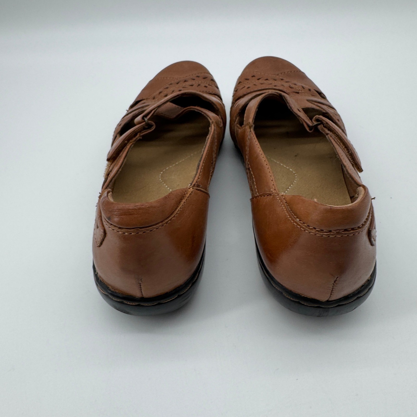 Clarks Bendables Ashland River Flats Loafers 7.5M Leather Comfort Boho Granola