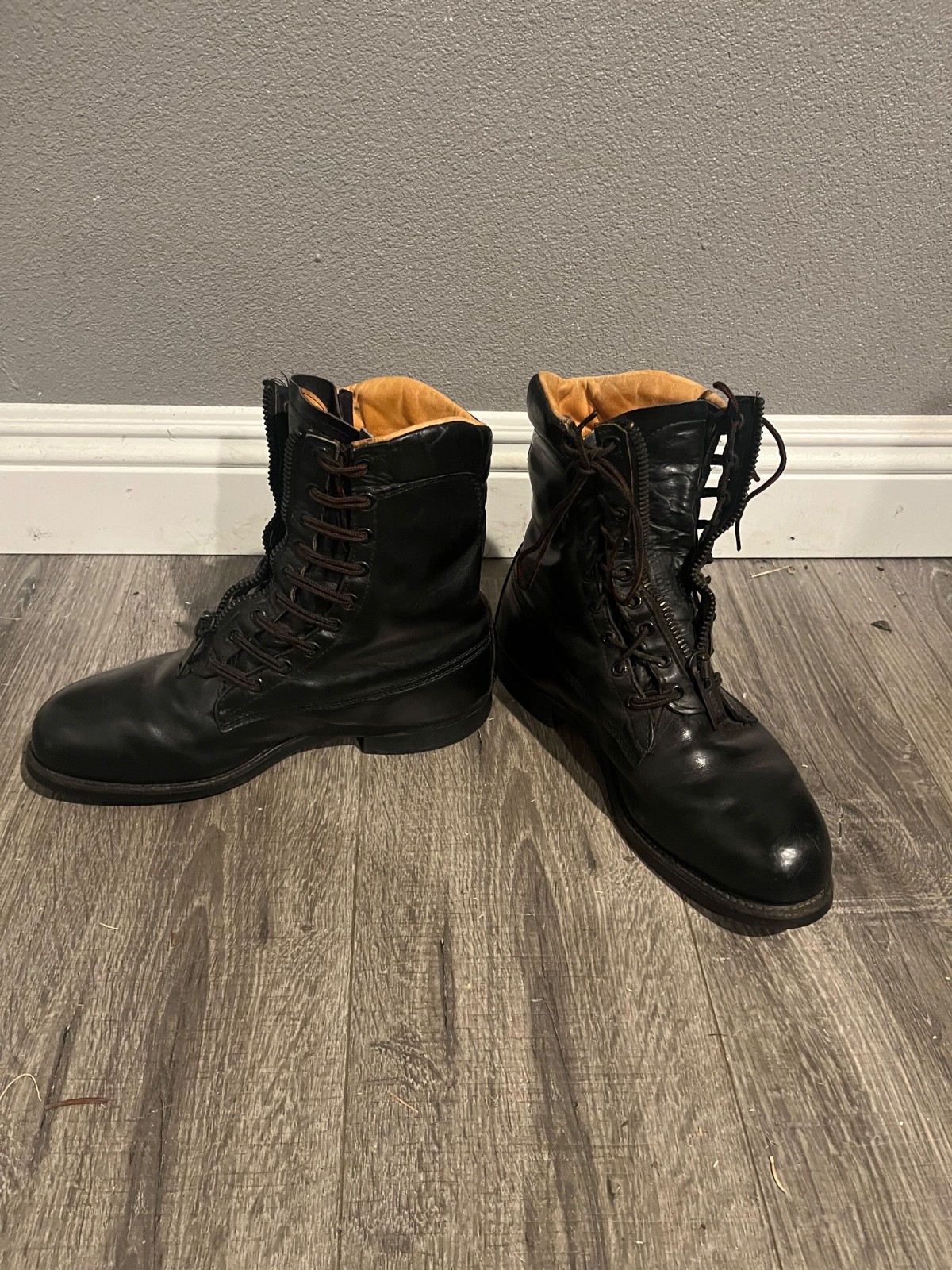 Chippewa Mens 8.5 EE Boots Steel Toe Black Biker Motorcycle Good Condition