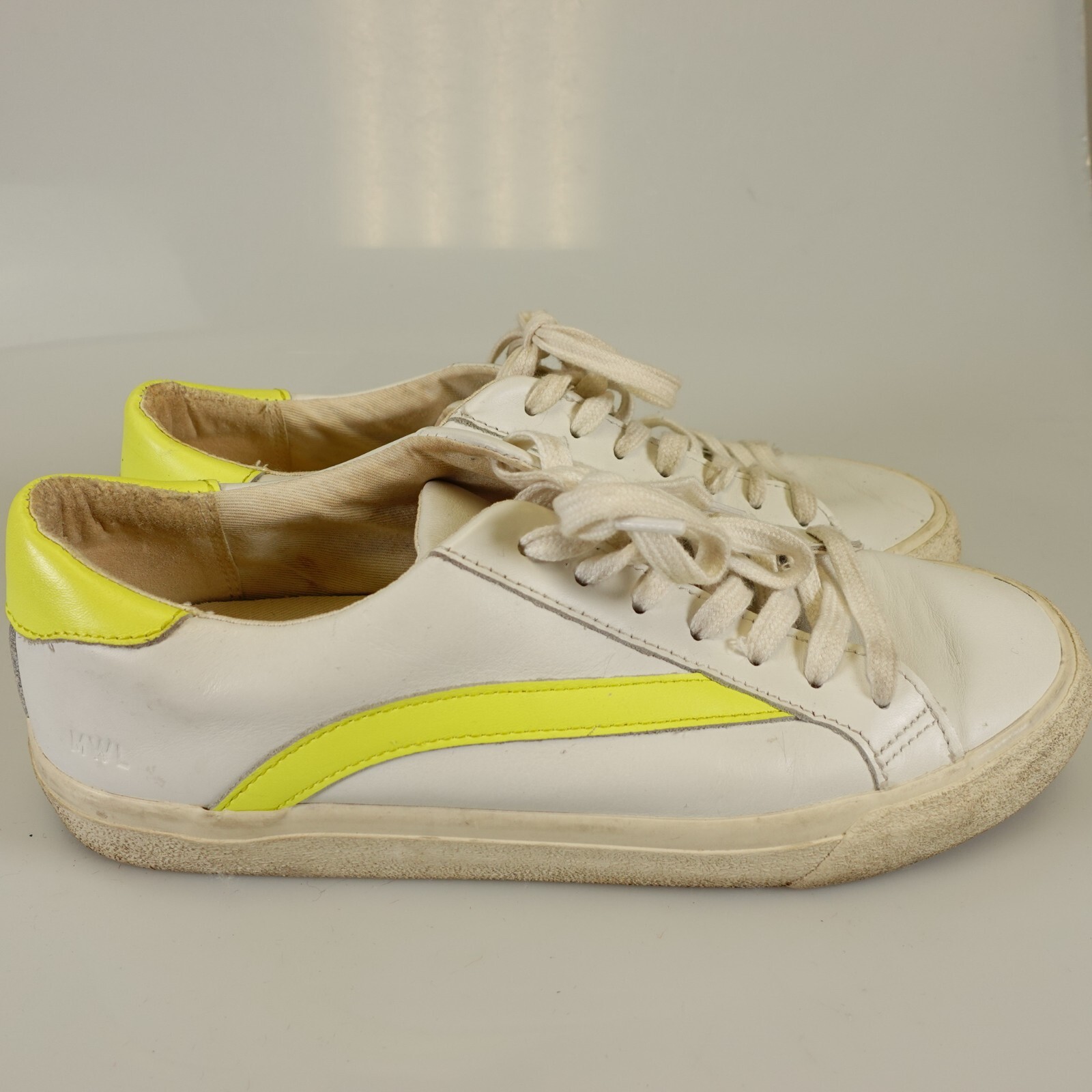 Preppy Neon Madewell Shoes White Leather Ecletic Low Cut Women 8 Mens 6.5