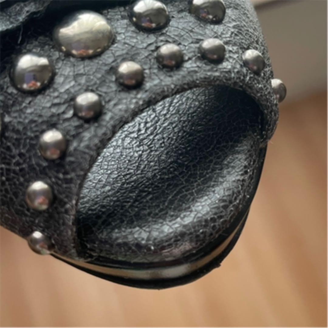 Rare PRADA Studded Black Pumps Size 35 US 5.5 EU 35 Heel 8.5cm