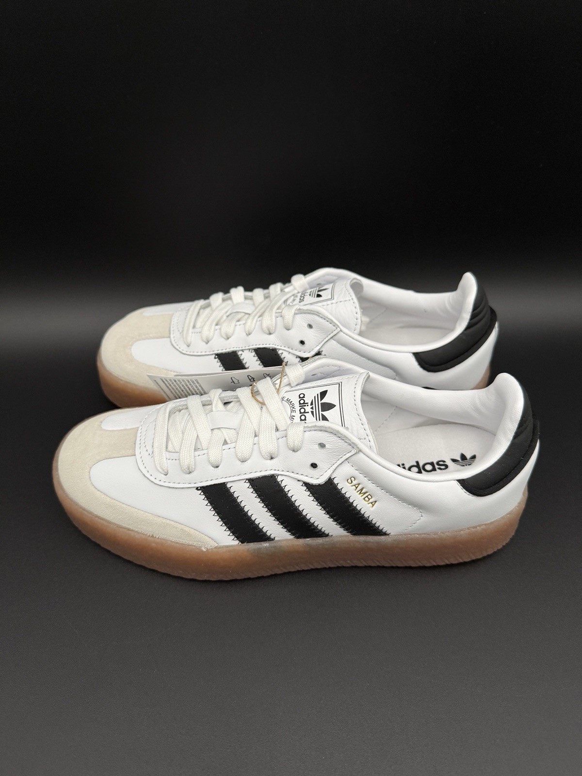 Adidas Originals Sambae Cloud White Metallic Gold Women’s Shoes JI1349 (B)