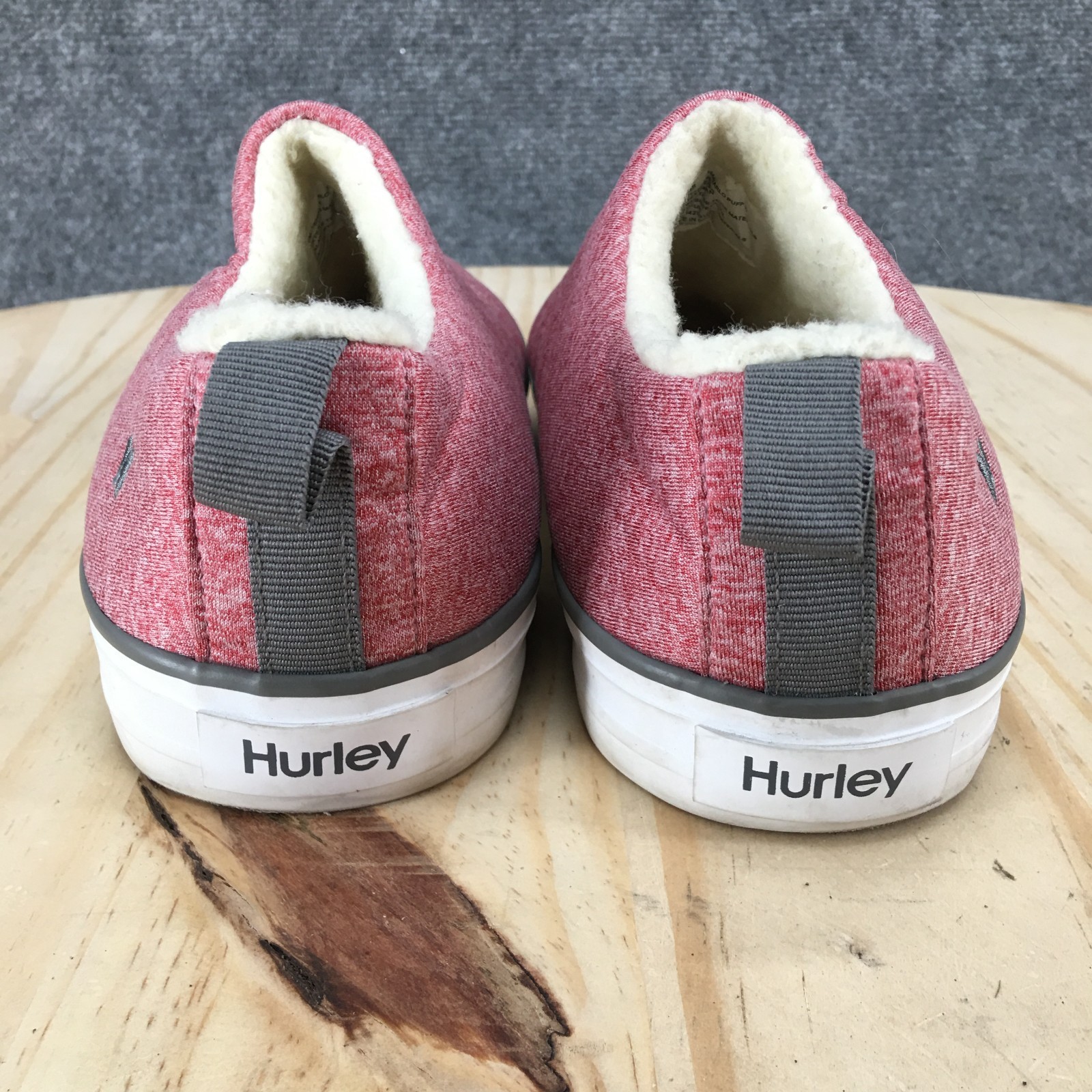 Hurley Slippers Womens 6 M Arlo Puff Slip On Lined Comfort Clogs Pink Fabric