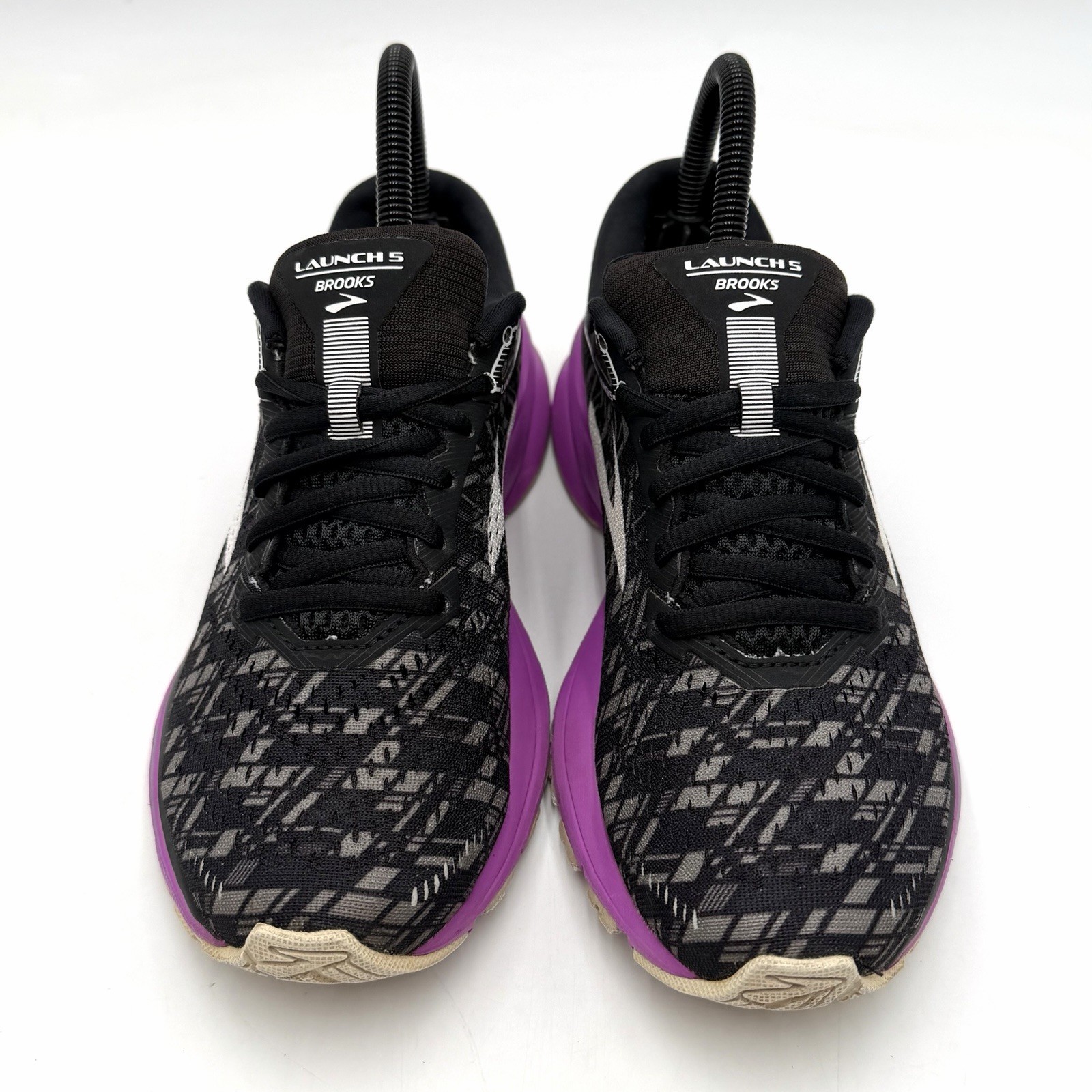 Brooks Launch 5 Womens Size 7 Running Shoes Sneakers 1202661B090 Black Purple
