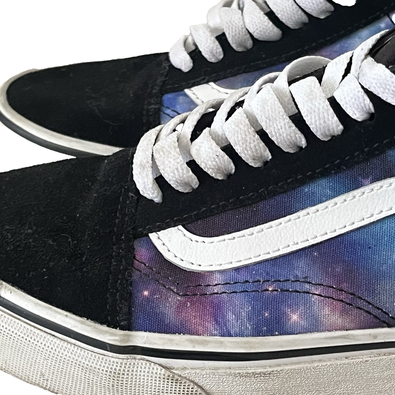 Vans Old Skool Galaxy Black White Suede Skate Sneakers Men’s 6.5 Women’s 8