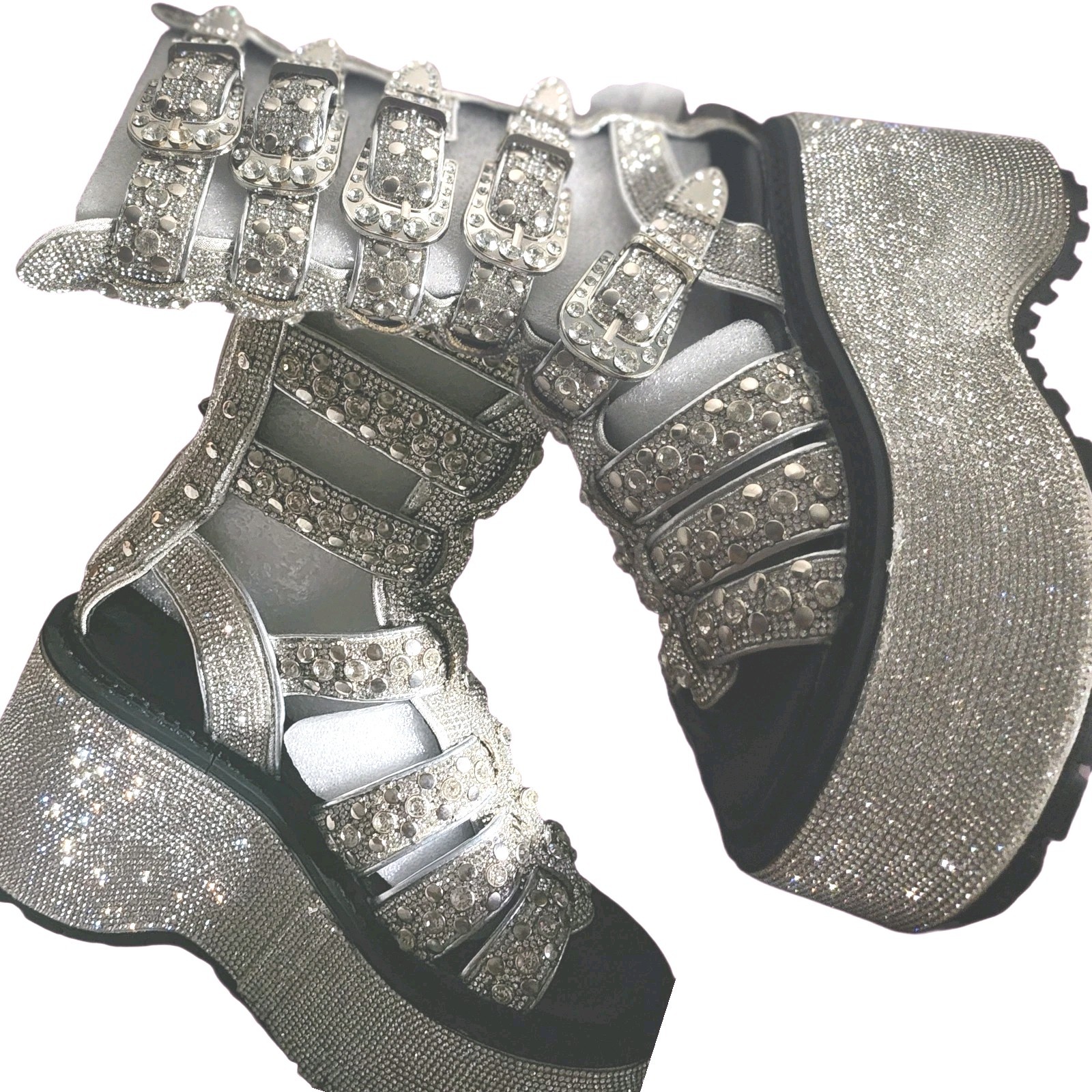 Platform Sandals Size 5M, Club, Doll’s Kill Platform Western Bling Gladiators
