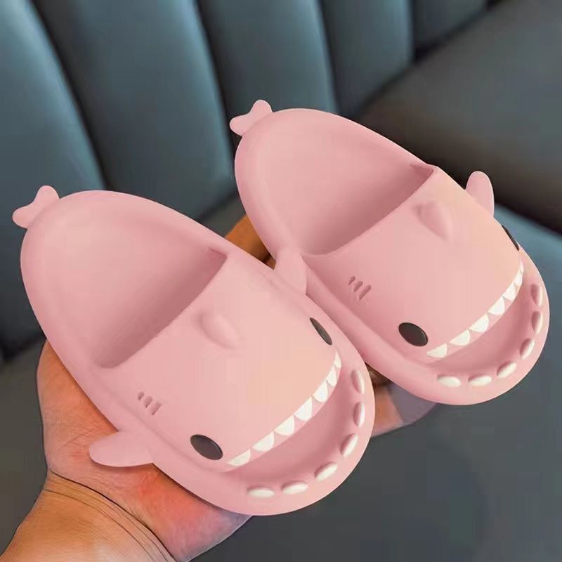 Kids Thick Sole Sharks Slippers Non-Slip In/Outdoor Sliders Sandals Shoes