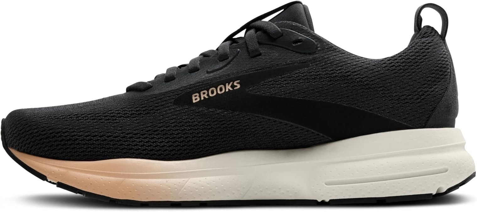 Brooks Women’s Trace 4 Neutral Running Shoe, Color: Ebony/Black/Almond, Medium