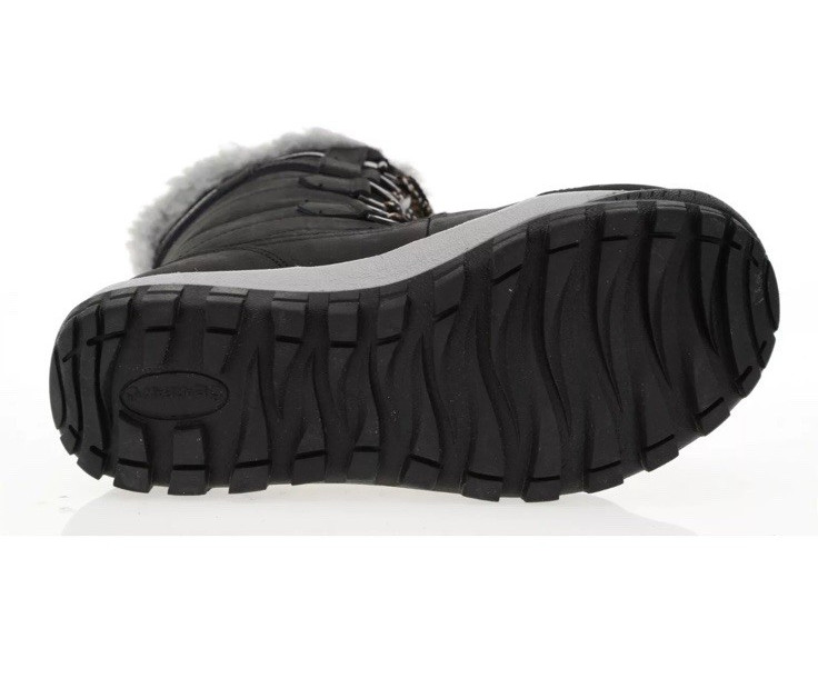NEW Bearpaw Desdemona Leather / Synthetic Winter Boots Black Women Size 6/37