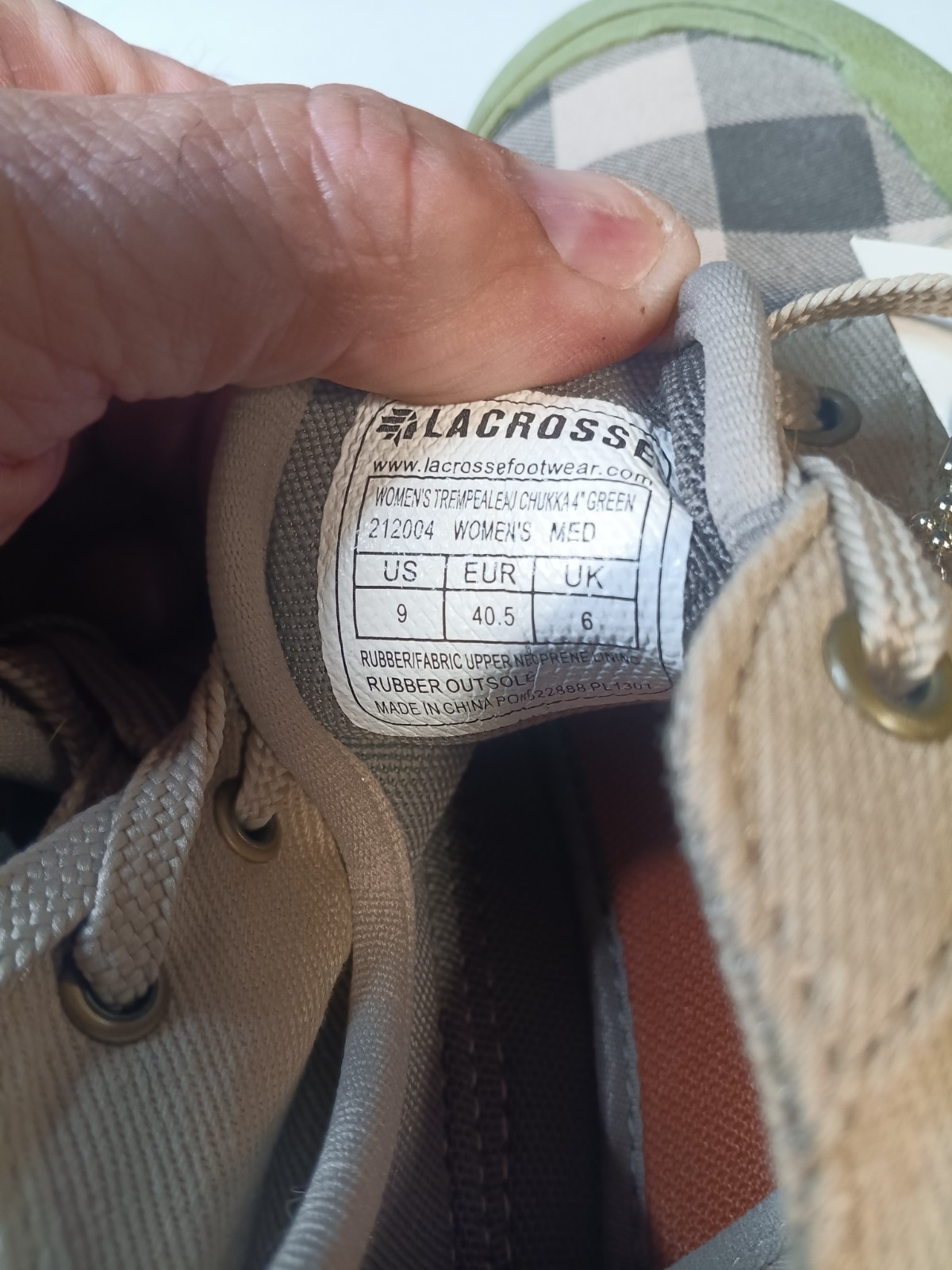 LACROSSE WOMEN’S Sz 9 TREMPEALEAU CHUKKA 4″ GREEN #212004 SHOE NEW WITHOUT BOX
