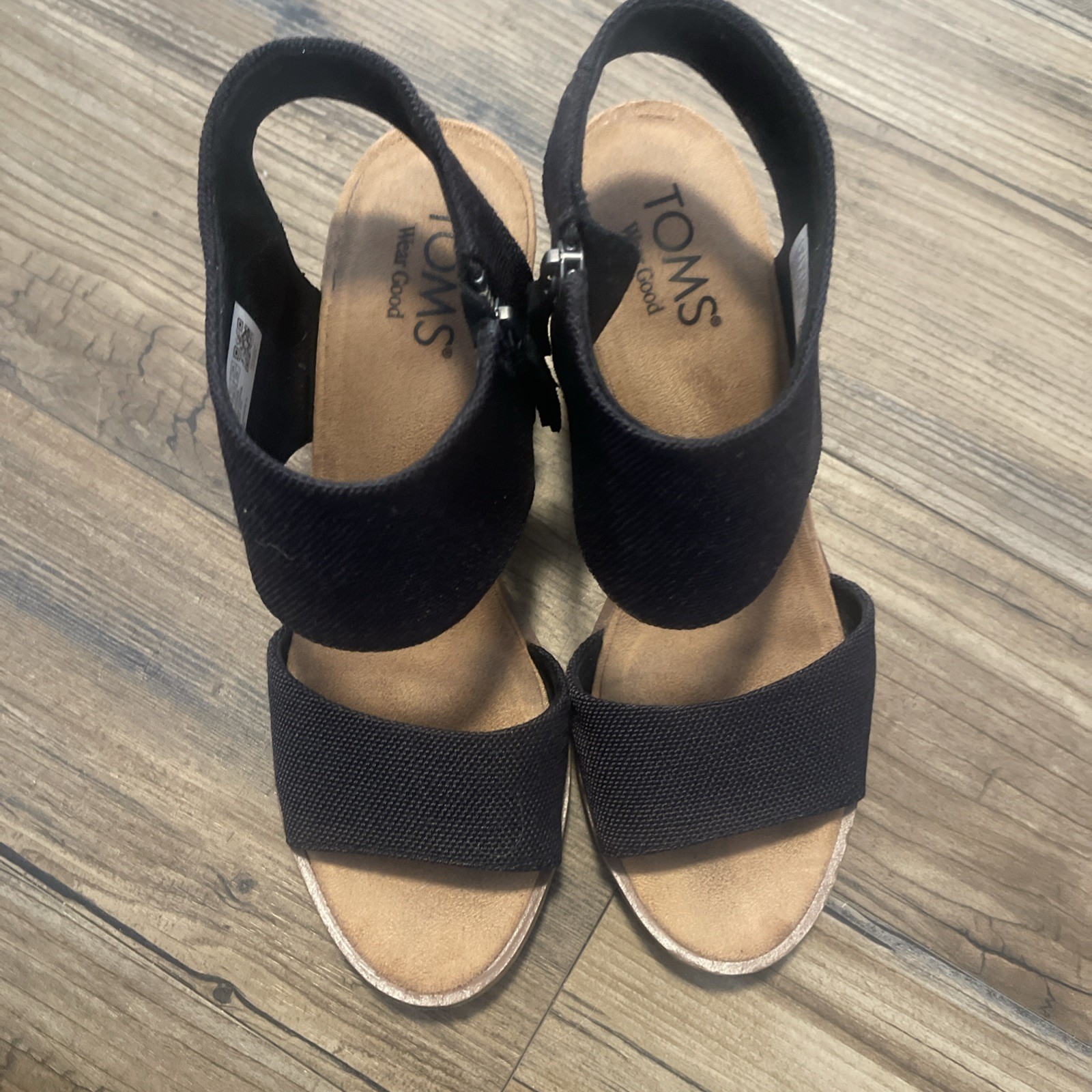 TOMS Women’s Majorca City Sandals, Size 8 Dark Gray/Black Upper