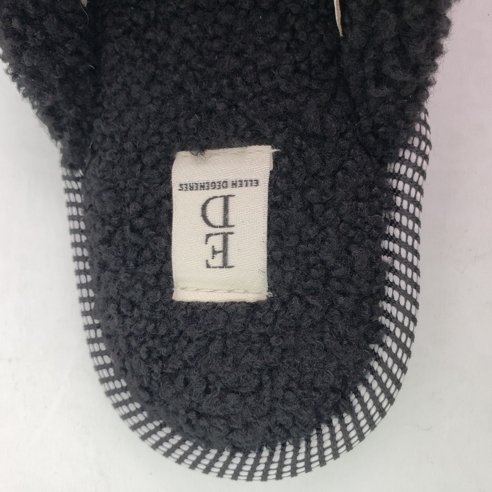 Ellen Degeneres ED Wilesly Womens Size 7 Black Salsa Red Fleece Love Slippers