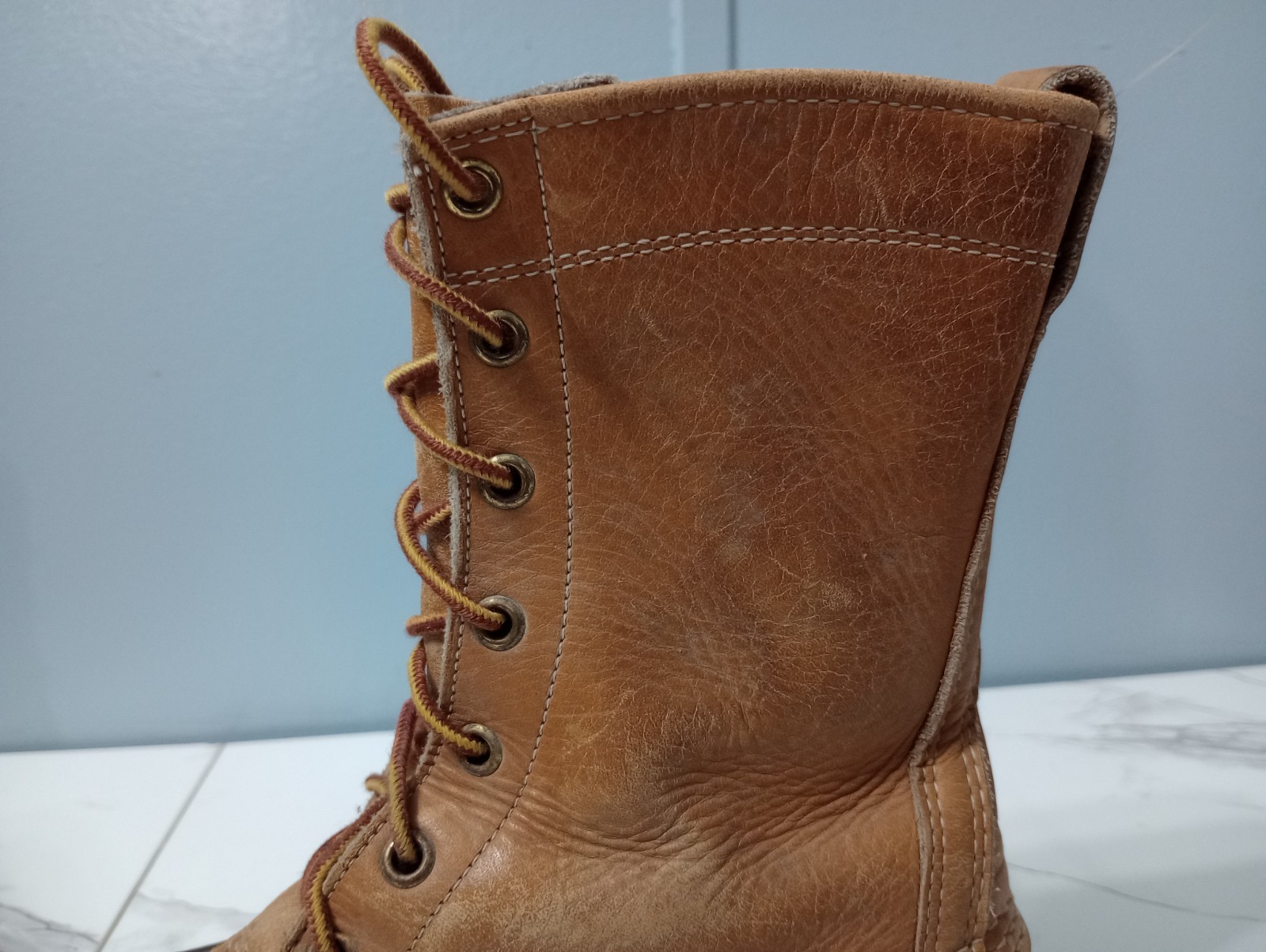 LL Bean Maine Hunting Shoe Women 6 Made In USA Outdoor Leather Brown