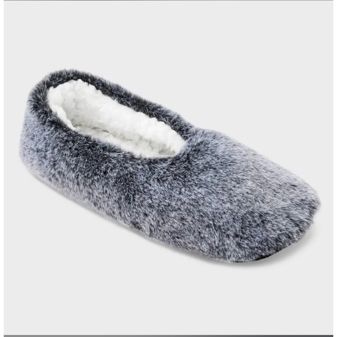 Auden Faux Fur Slipper Socks M L 8 10 Gripper Bottoms Shearling Lined