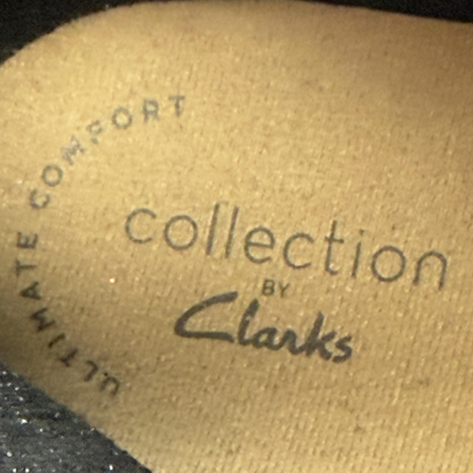 Clarks Boots Womens Size 10W Black Suede Ankle Wedge Zip Comfort Casual Travel