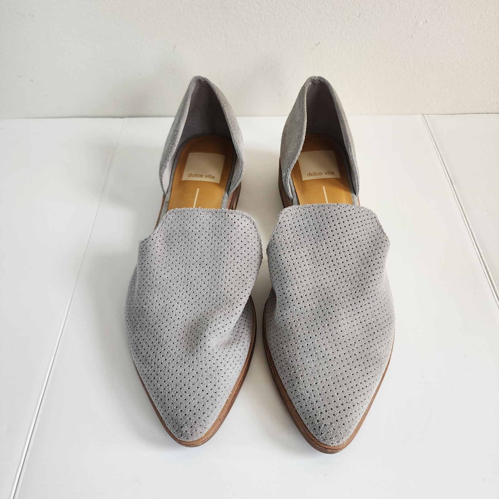 Dolce Vita Kelsa Women’s Slip On Size 6M Gray Sued Casual Workwear Flats