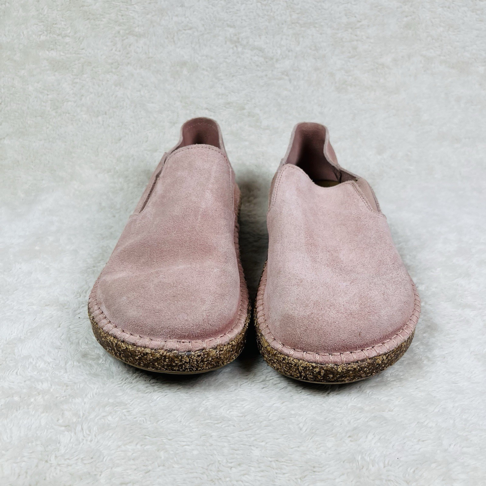 Birkenstock Callan Slip On Clog Pink Suede Womens 39 EU | 8 US Medium/Narrow