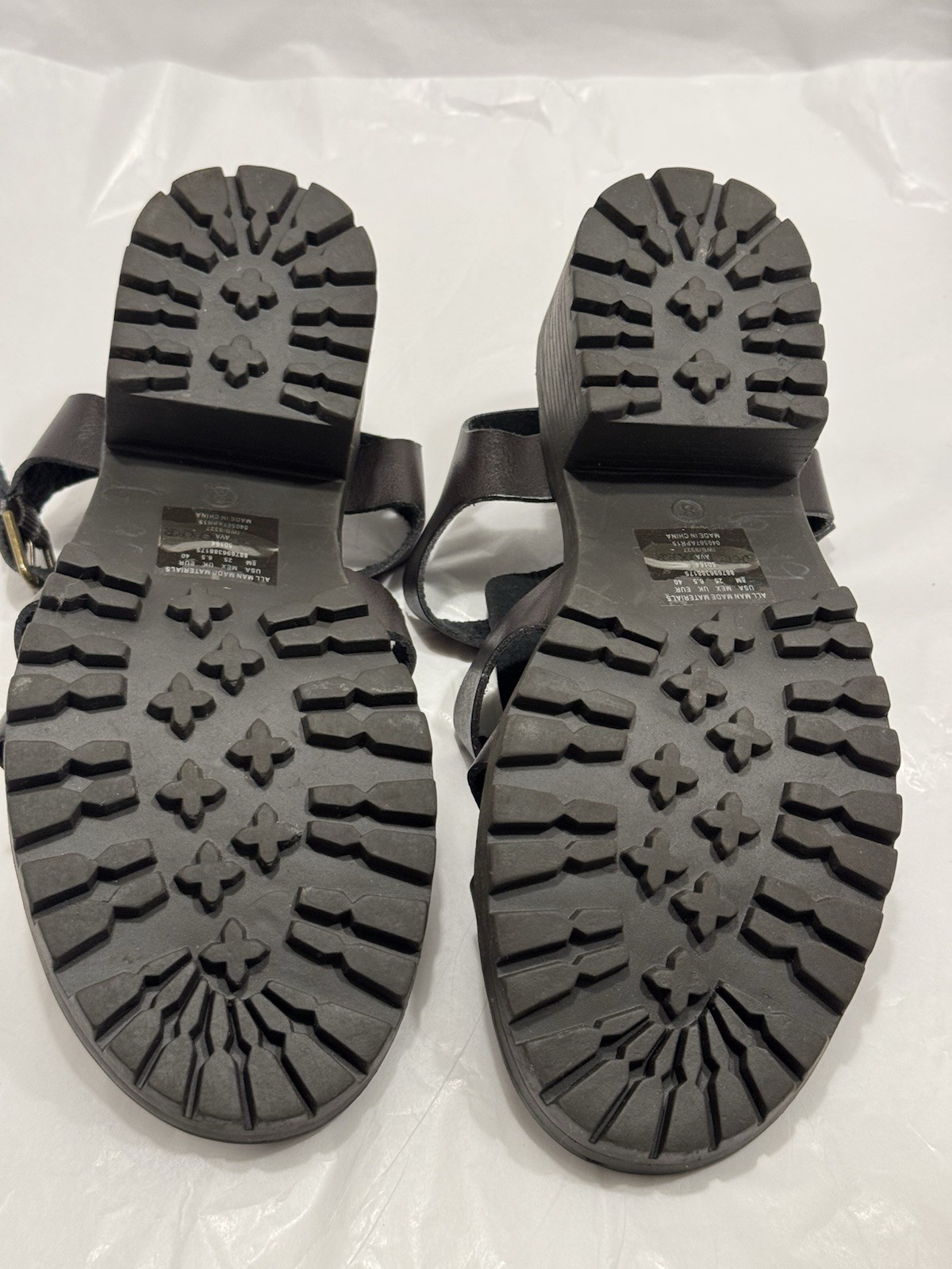 JOE BOXER Ava BROWN Man Made VEGAN Ankle Strapped Gladiator Open Toe Sandals 8M
