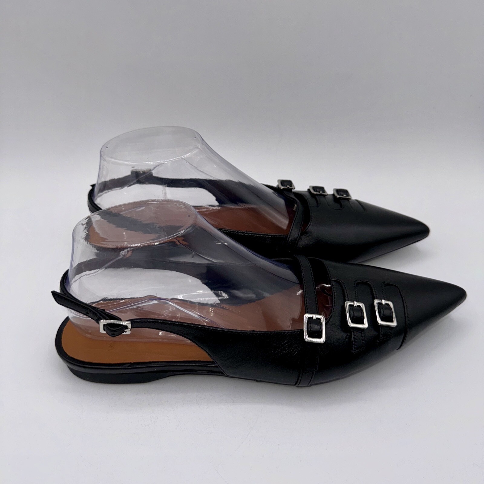 Vagabond Hermine Sling Back Flats Women’s Size 9 EU 39 Black Leather