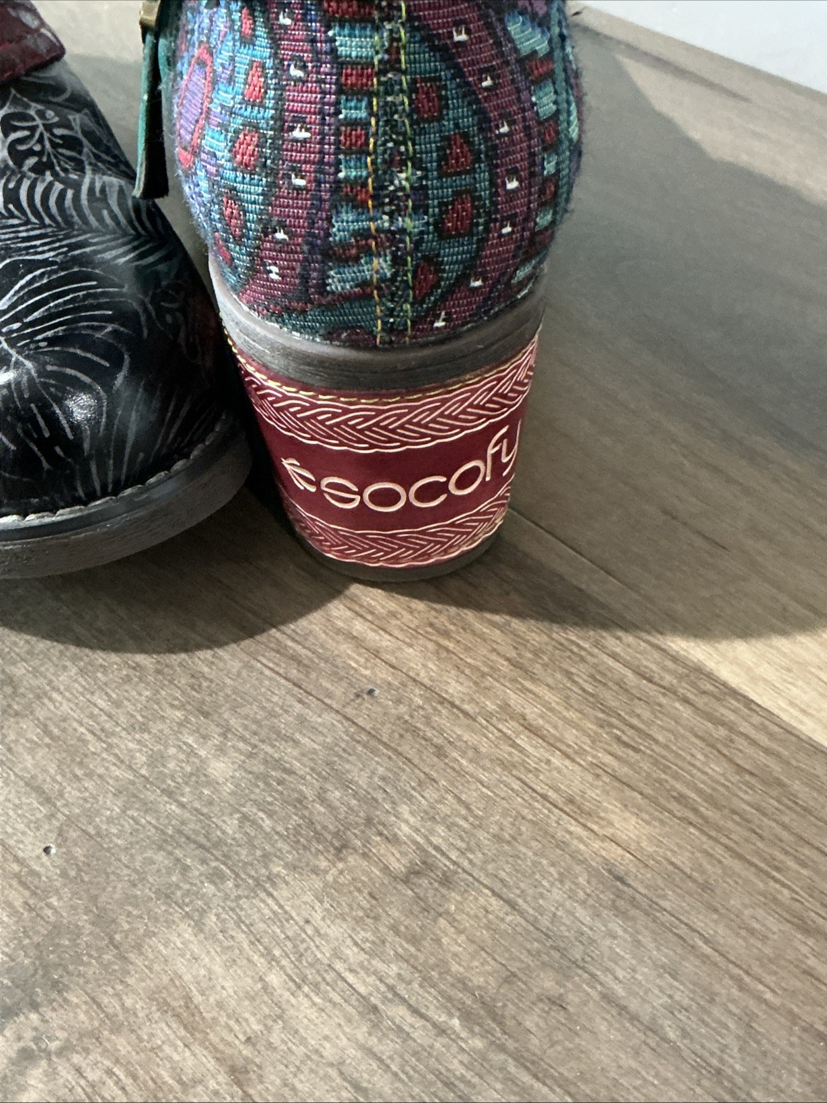 Socofy Bohemian Style Ankle Festival Boots Size 39/ US 8.5