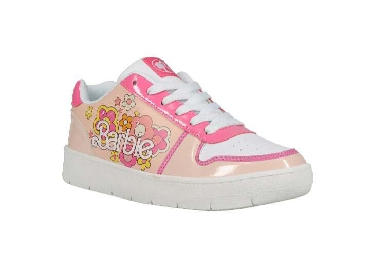 Women’s Mattel Barbie Court Sneakers Skater Shoes Flower Hot Pink 6 7 8 9 10 11
