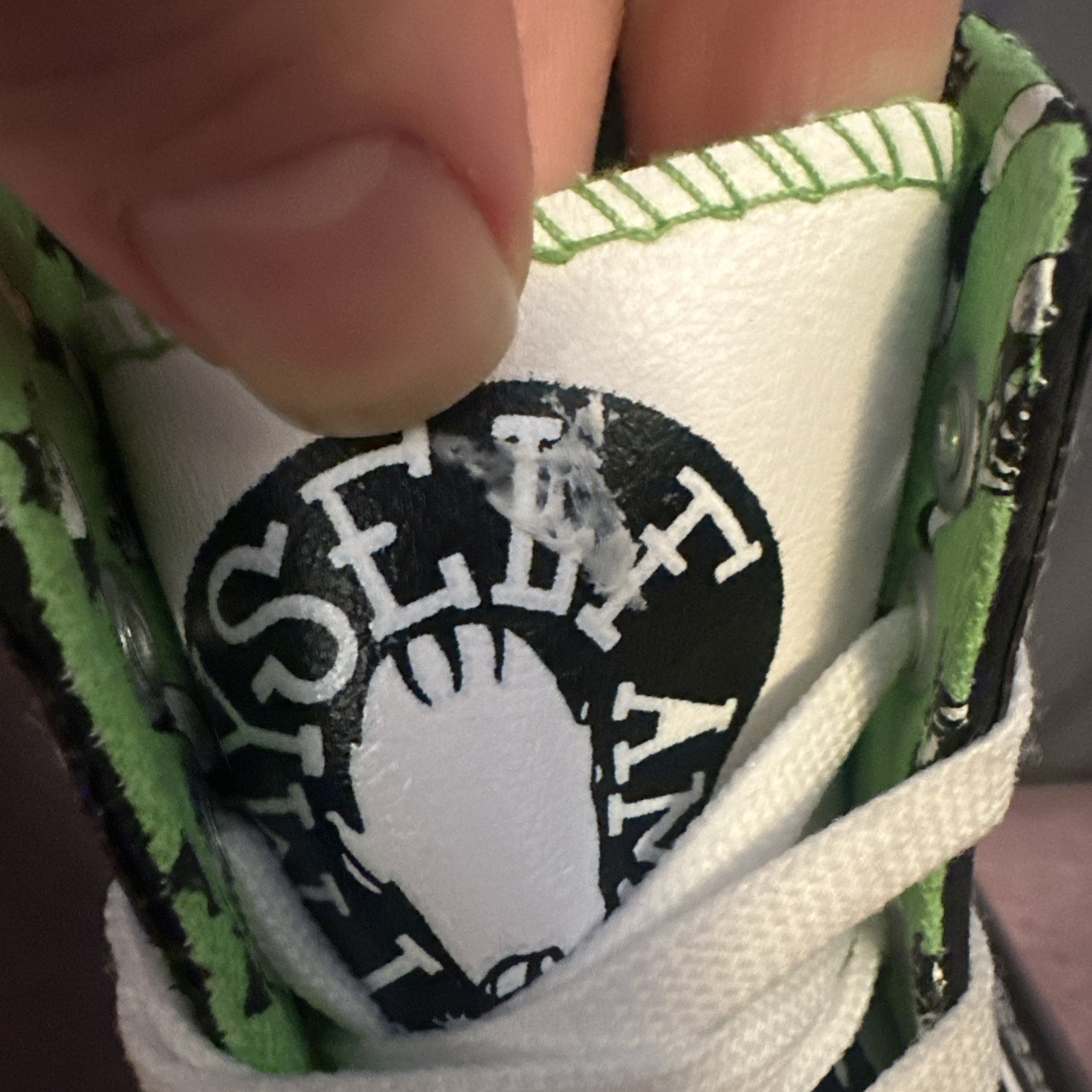 Beetlejuice Glow-In-The Dark Shoes Womens Size 8 High-top Sneakers View Last Pic