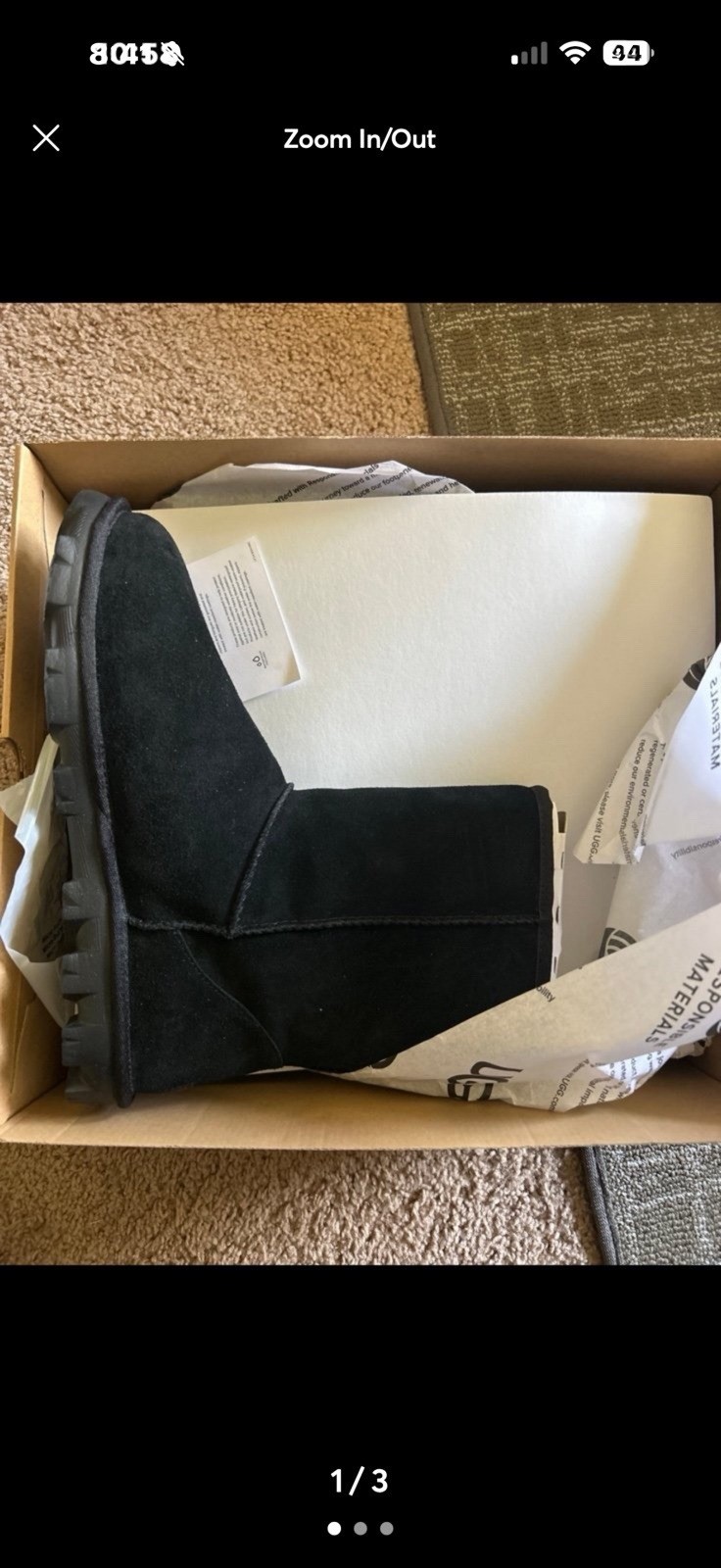 UGG Essential Short Black Size 11
