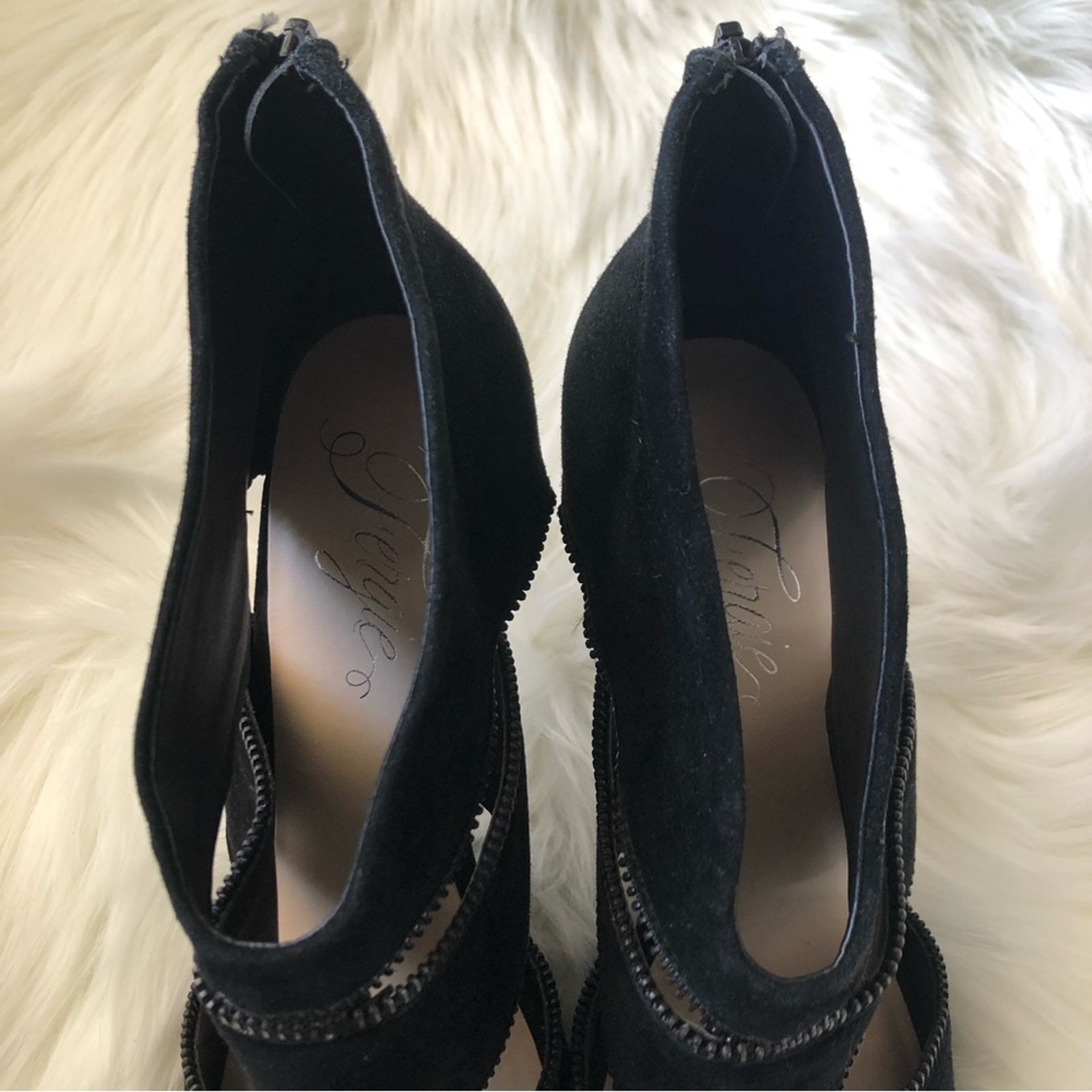 Fergie Amelia Suede High Heeled Sandals 10