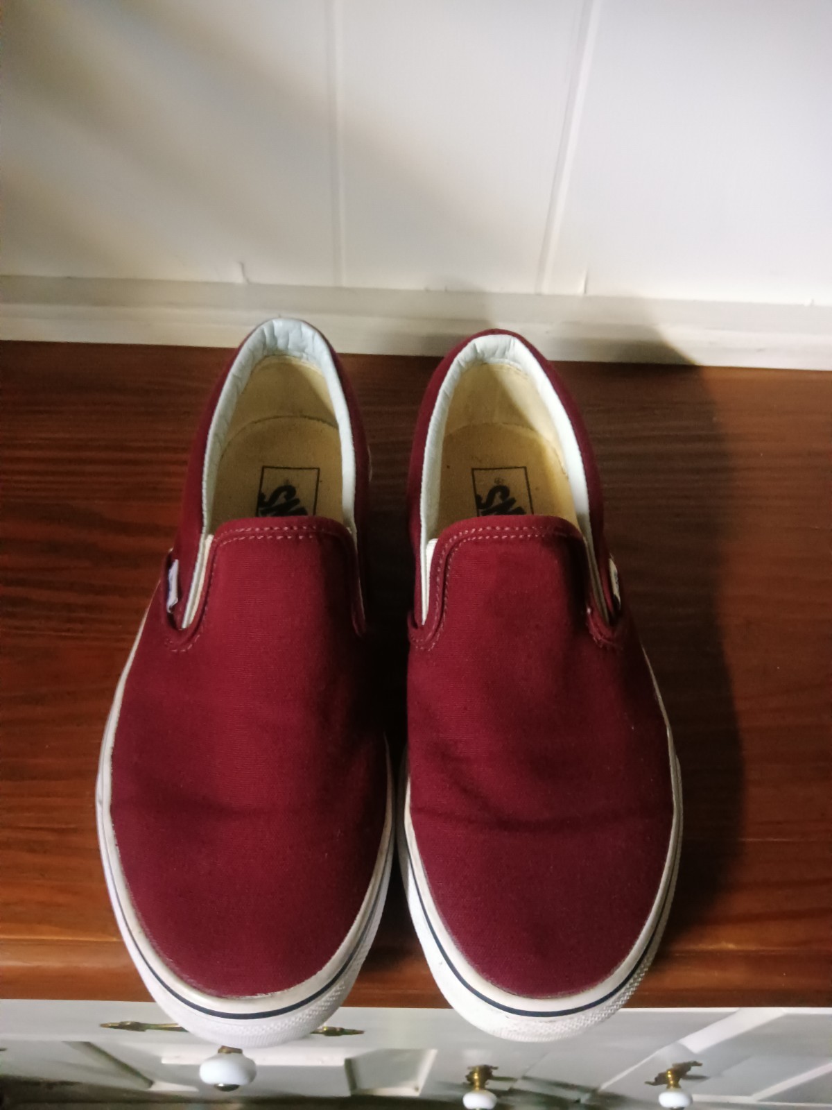Vans Classic Slip-On Shoes Burgundy Canvas Women’s 7.5 Men’s 6.0