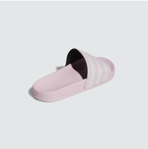 adidas Originals Adilette Slides Women’s Clear Pink White 3-Stripes Sandals