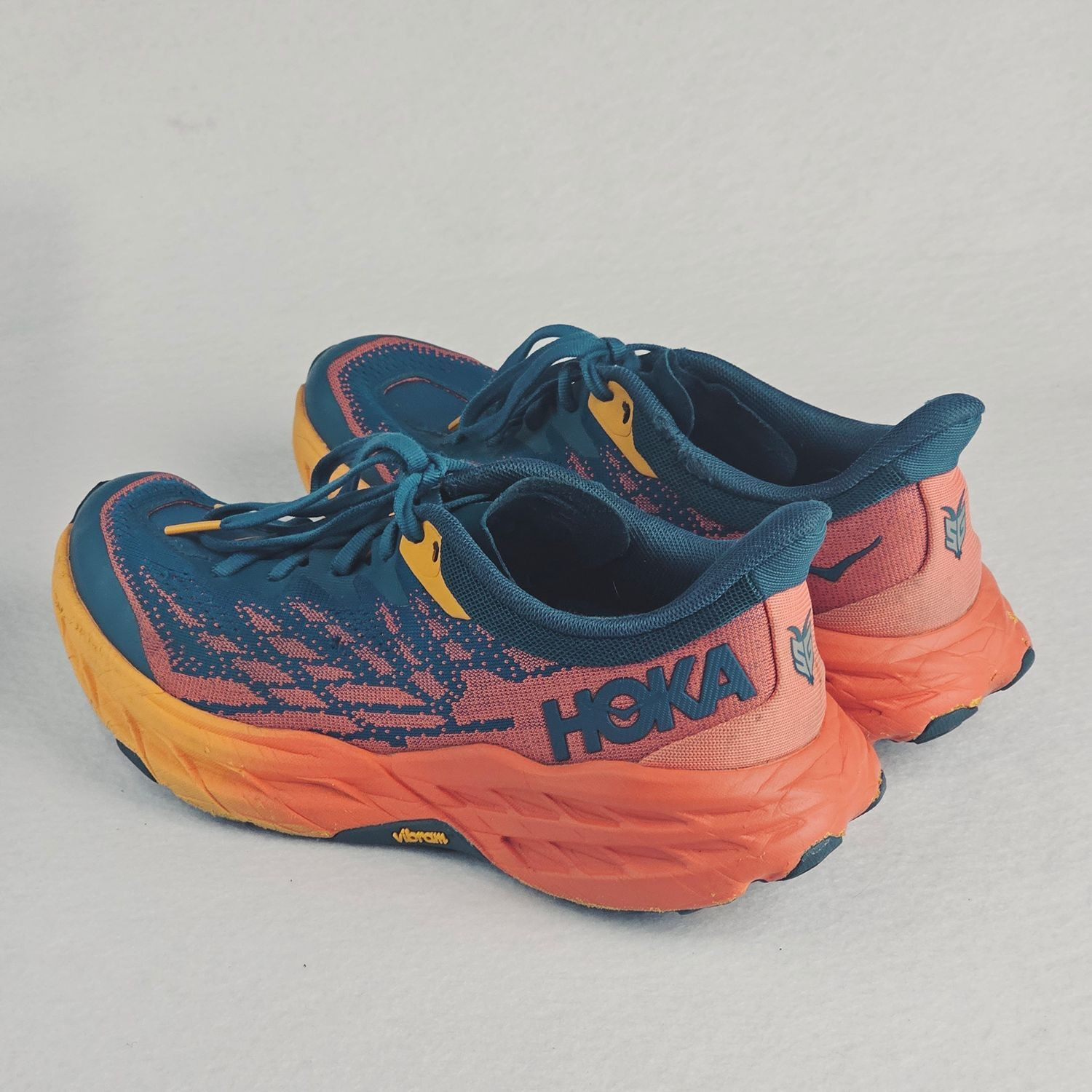 Hoka Speedgoat 5 Women’s Trail Running Shoes Size 8.5B Blue Orange