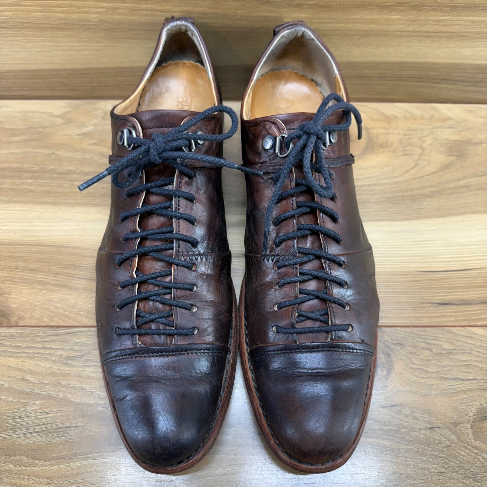 Timberland Boot Company Cap Toe Oxfords Womens 10 M Brown Leather Flats Shootie