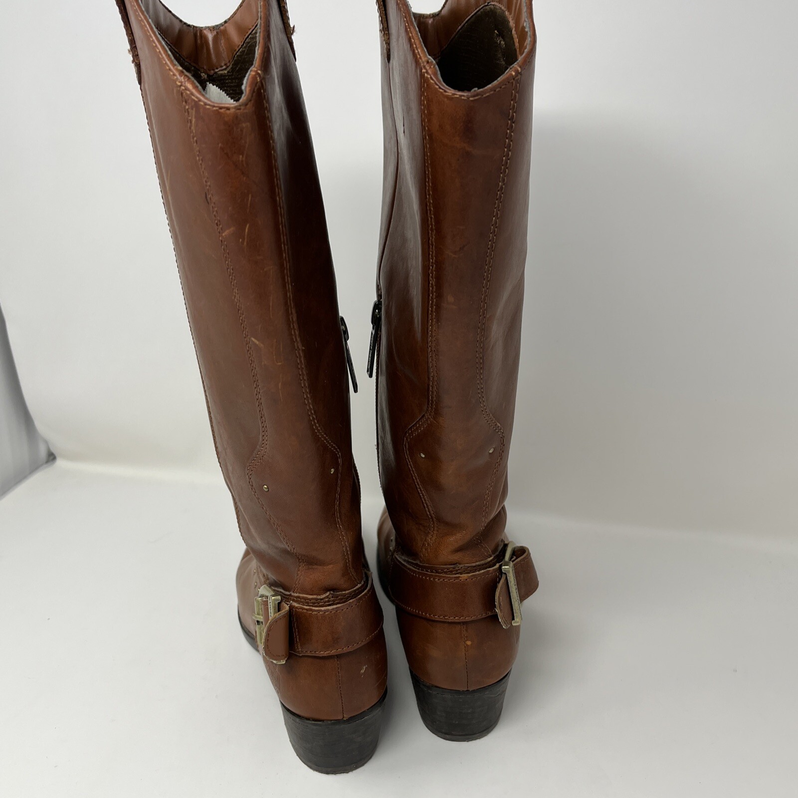 Harley Davidson Ladies Leather Cowboy Fashion Pointed Biker Boots Sz 6 D85419