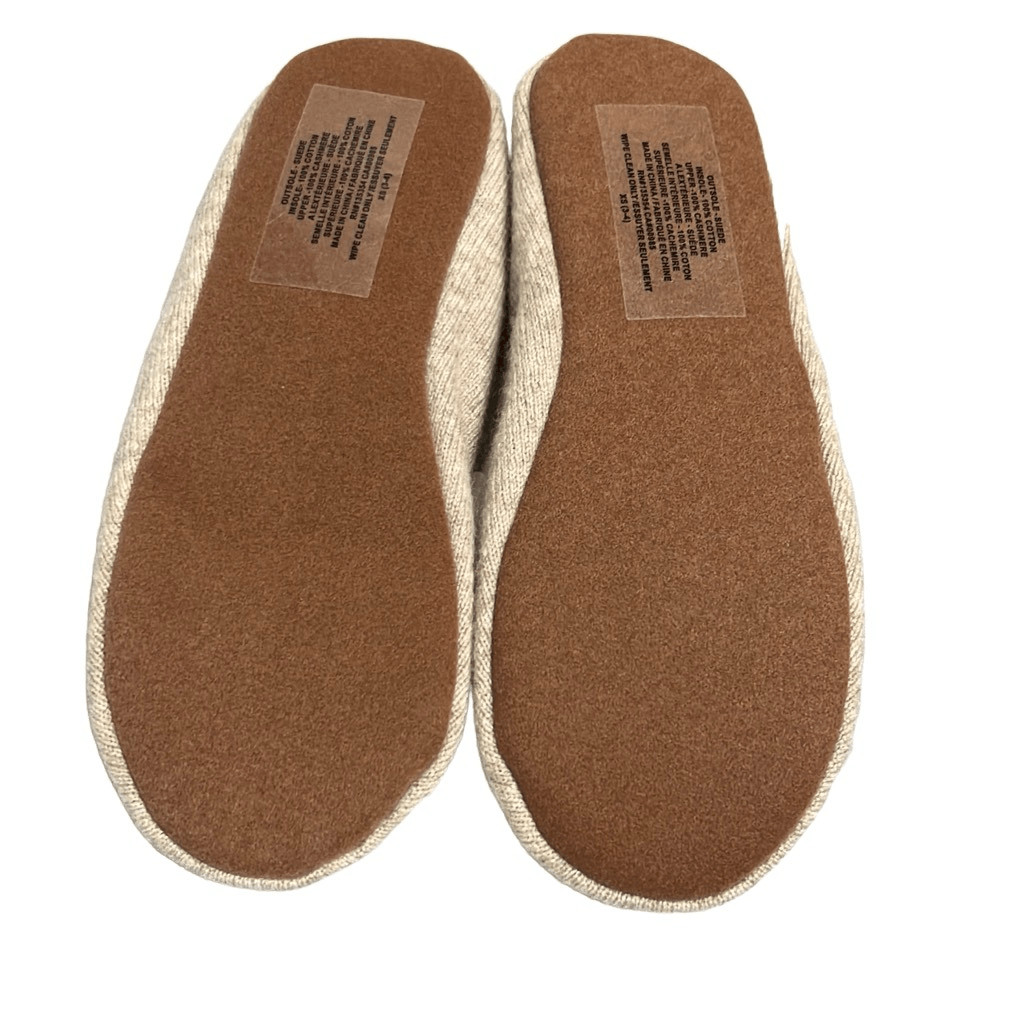 Skin XS 3-4 100% Cashmere Ballet Flats Slippers House Shoes Tan NWT Luxury