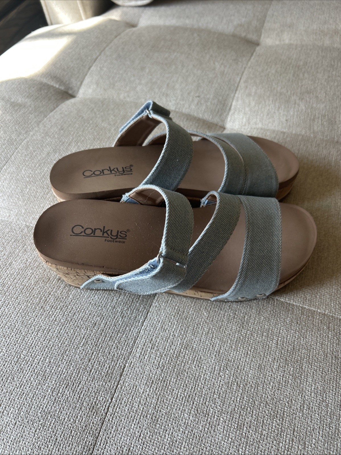 Corkys Women’s Size 8 Denim Sandals Slip On