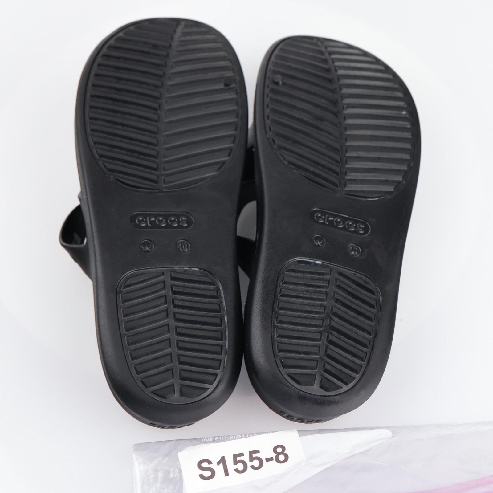 Crocs Womens Getaway Strappy Sandal Size 10 Black Slide Comfort Beach Pool Shoes