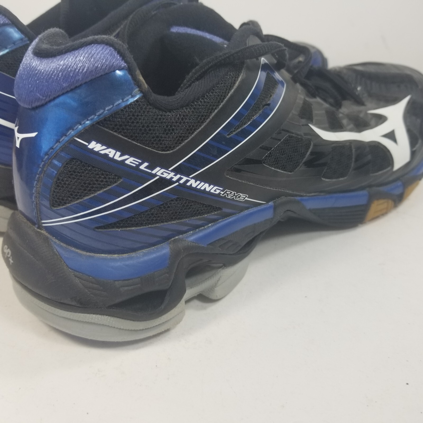Mizuno Wave Lightning RX3 Black Blue Running Shoes Women’s Sz 9