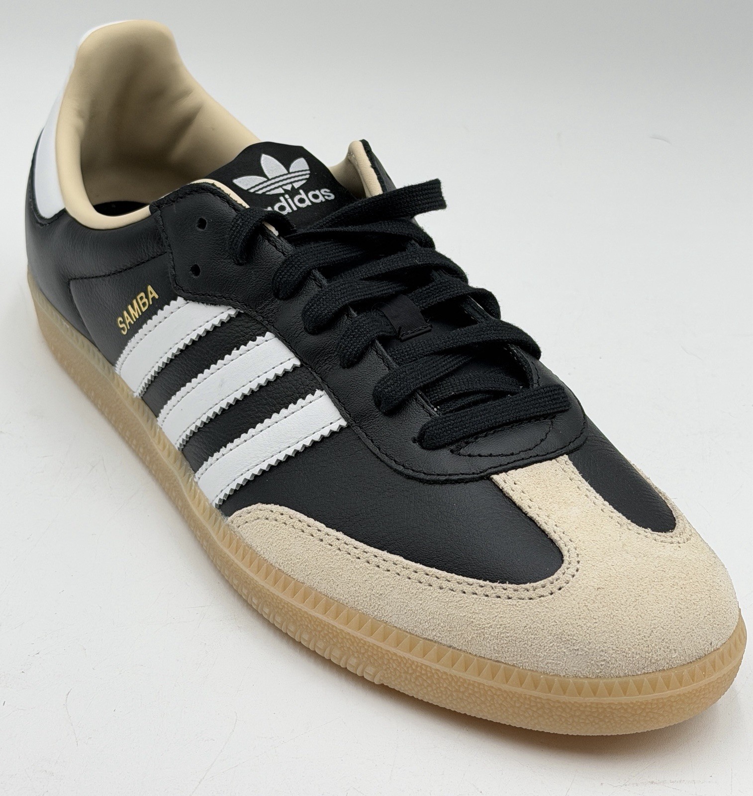 NEW ADIDAS SAMBA ORIGINALS Casual Sneakers Shoes Men’s SZ 12 Black White Gum