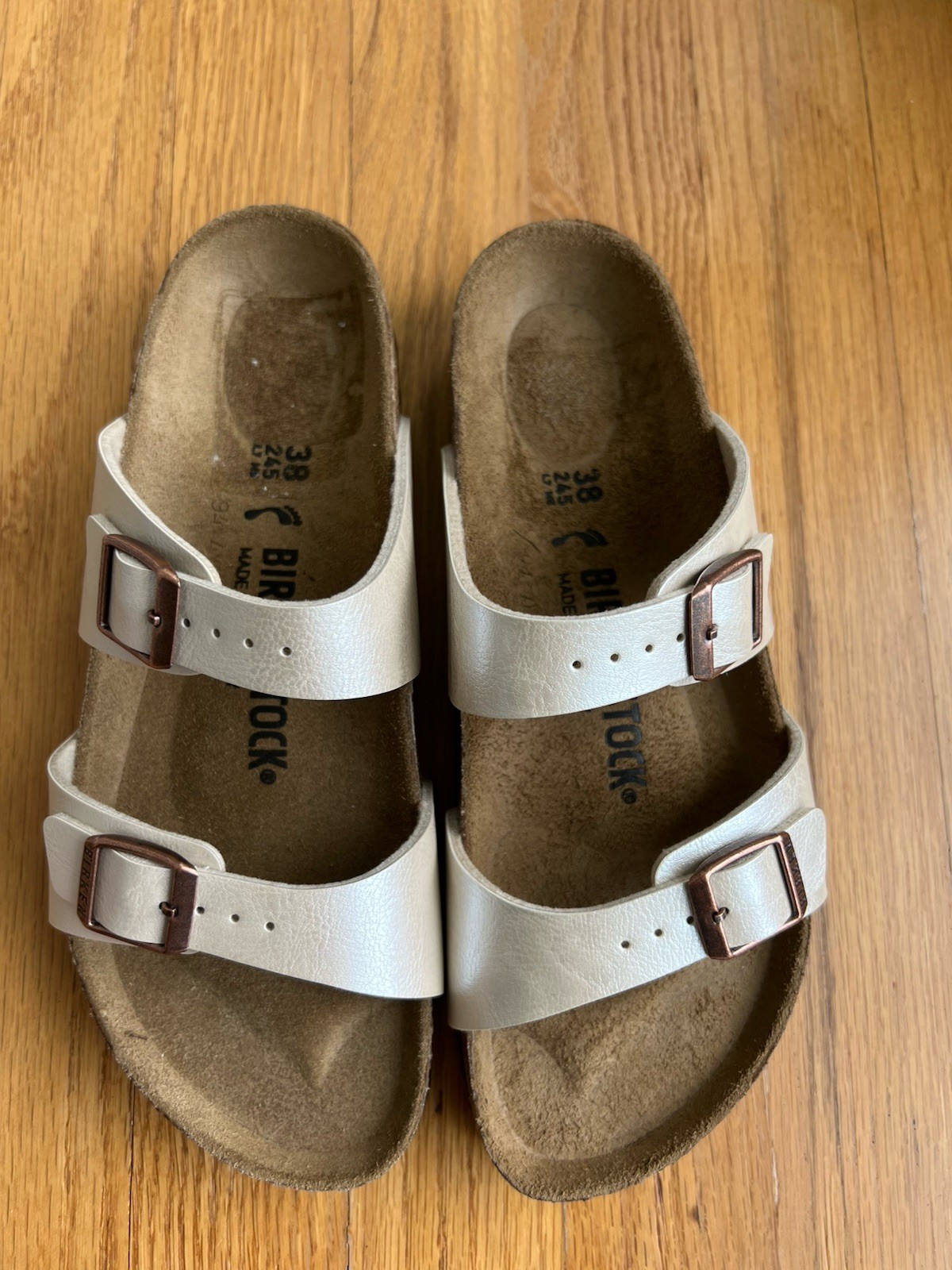 BIRKENSTOCK SYDNEY BIRKO-FLOR SANDALS GRACEFUL PEARL WHITE Women’s 7-7.5 EU 38