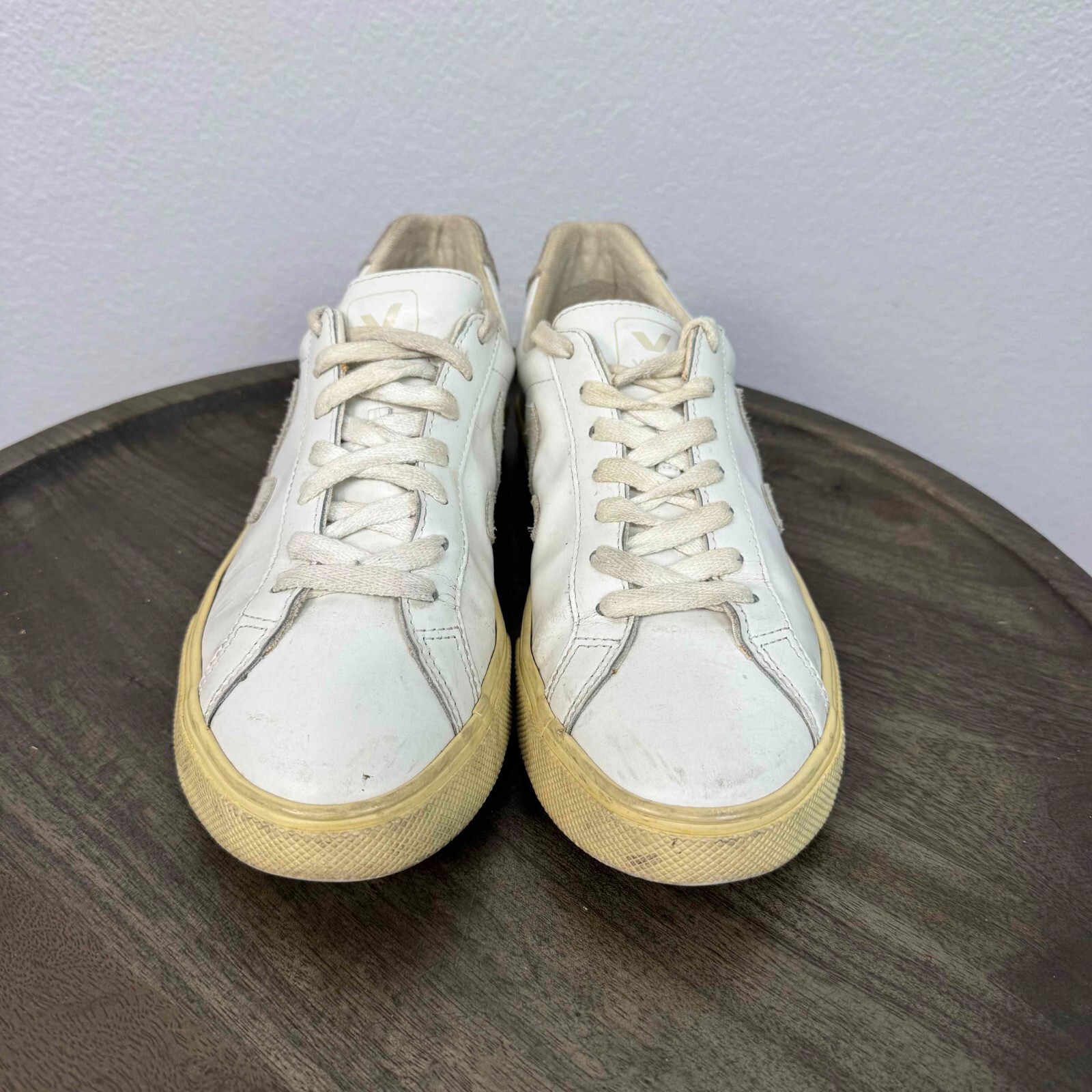 Veja Esplar Women’s Esplar Leather Sneakers Low Top Lace Up Comfortable White 38
