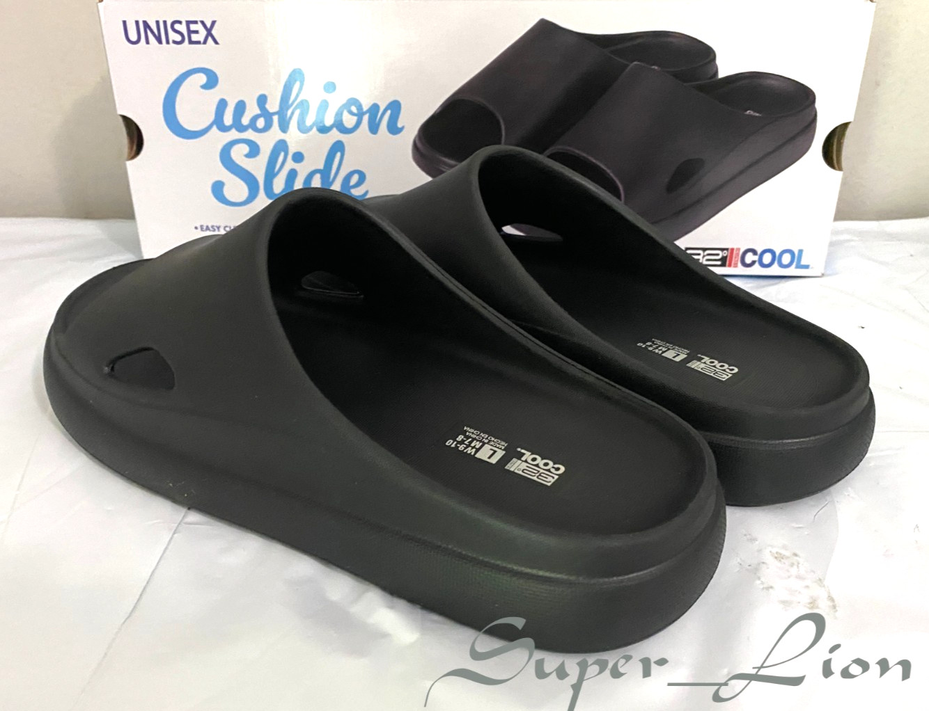 NEW 32 Degrees Cool Unisex Cushion Slide Sandals – PICK SIZE – BLACK