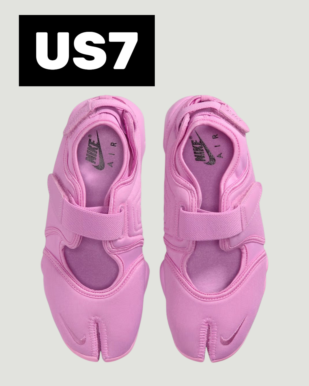Nike Air Rift Women’s Shoes Light Magenta Black Split Toe Tabi Pink US7