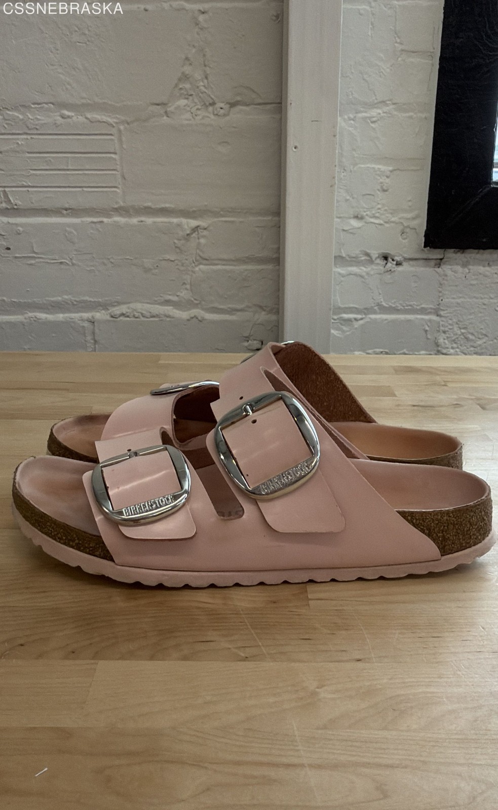 Birkenstock Arizona Big Buckle Rose Patent Leather Sandals Size 41 W10 M8
