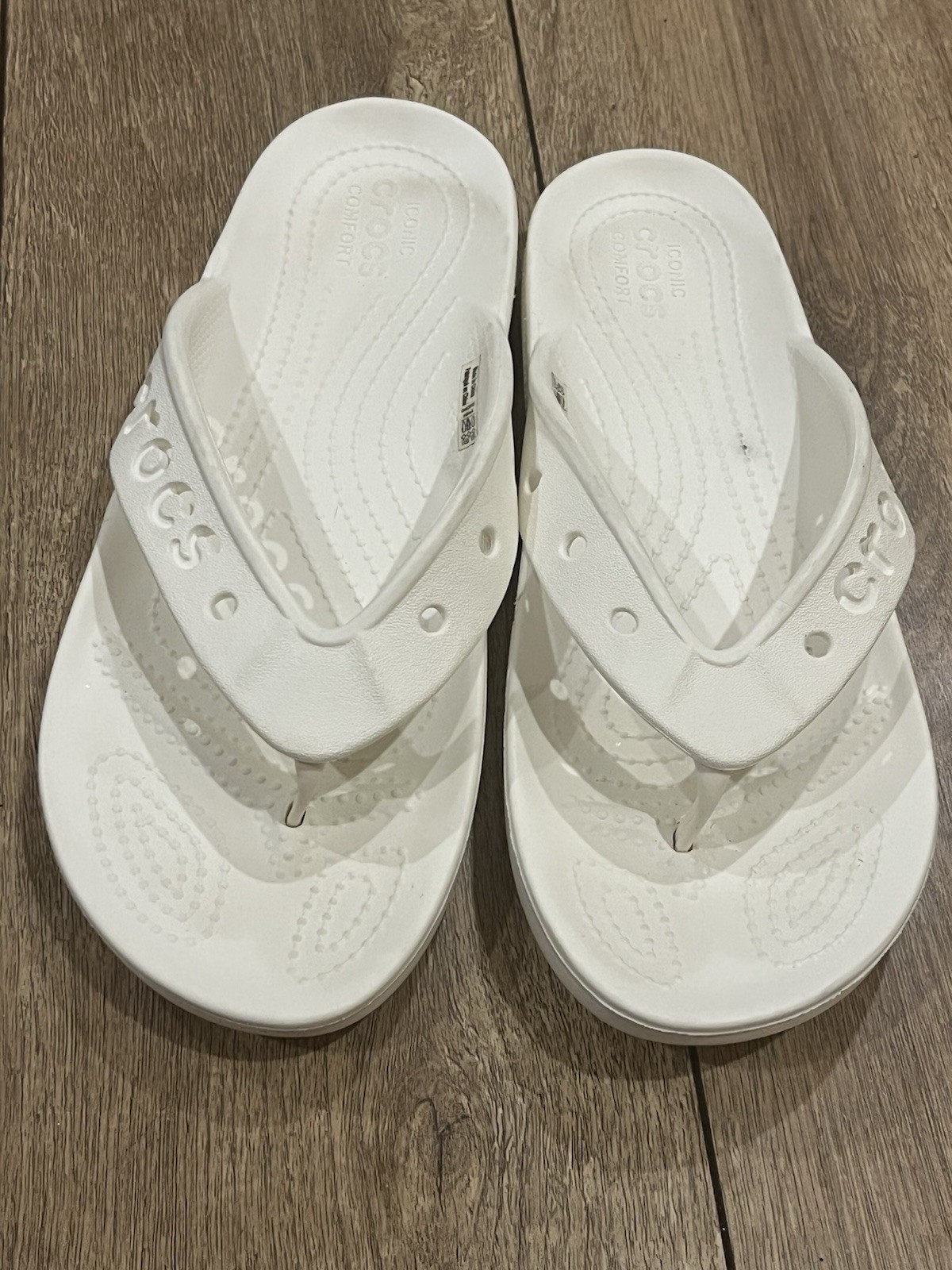 Crocs Flip Flops White/White Baya II-US 6 Mens/ 8 Womens