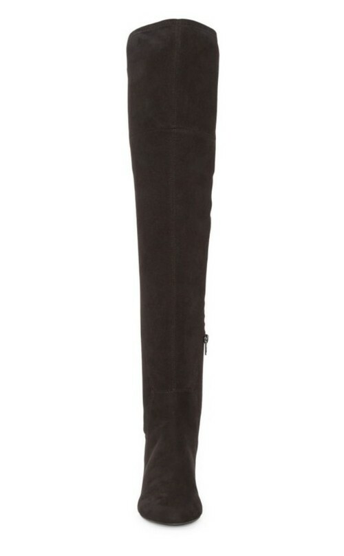 Liz Claiborne Women Gray Yorkshire Wide Calf Over Knee Boots Block Heel Size 5