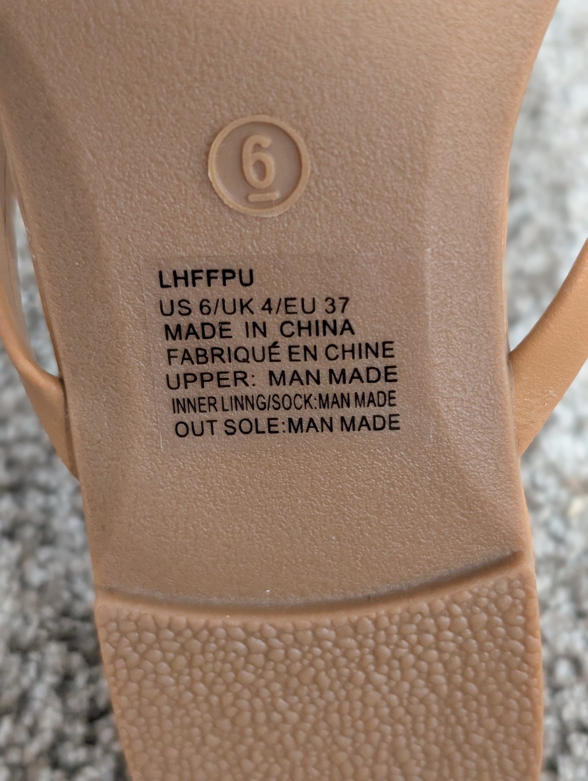 Size 6 Women’s Lamher Summer Thong Camel Brown Slip On Classy Sleek Sandals