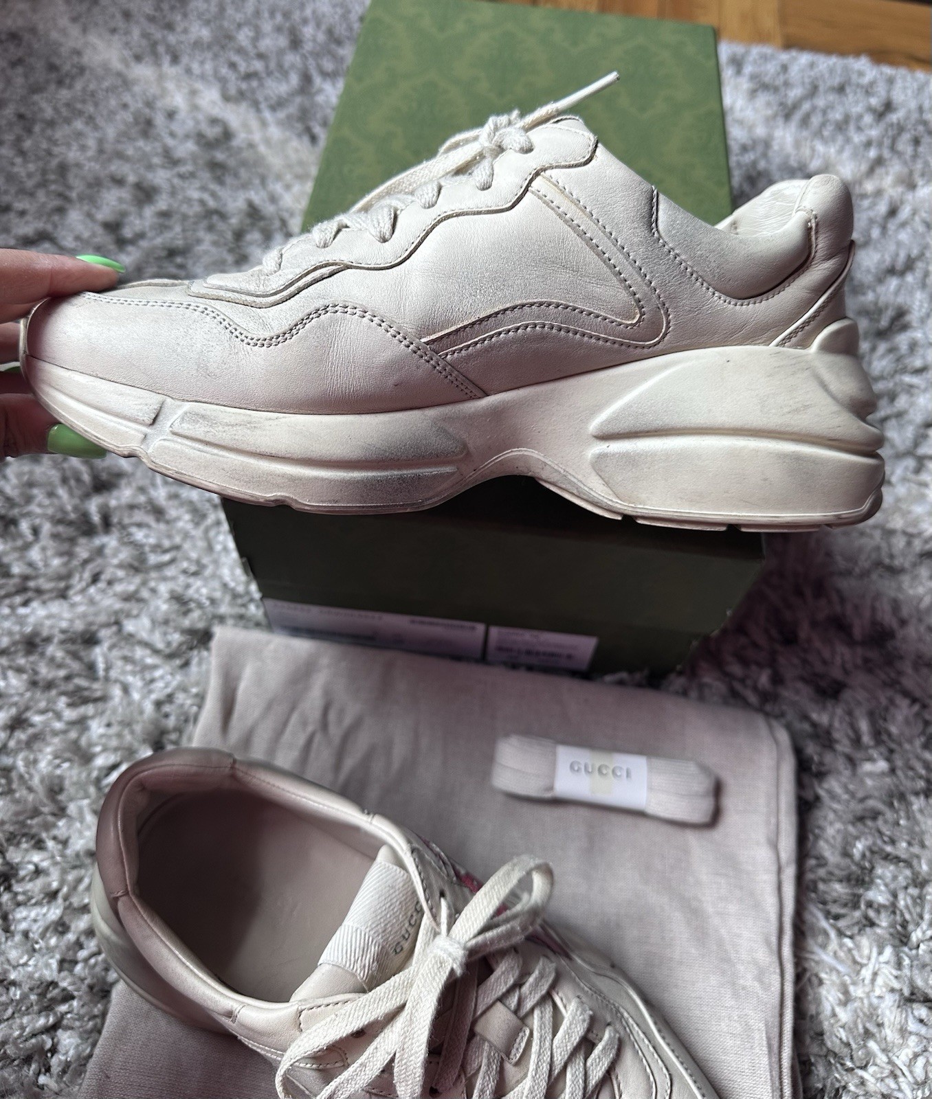 Gucci Womans Size 38.5 Rhyton Sneakers.(Box And Dust Bags) AUTHENTIC!