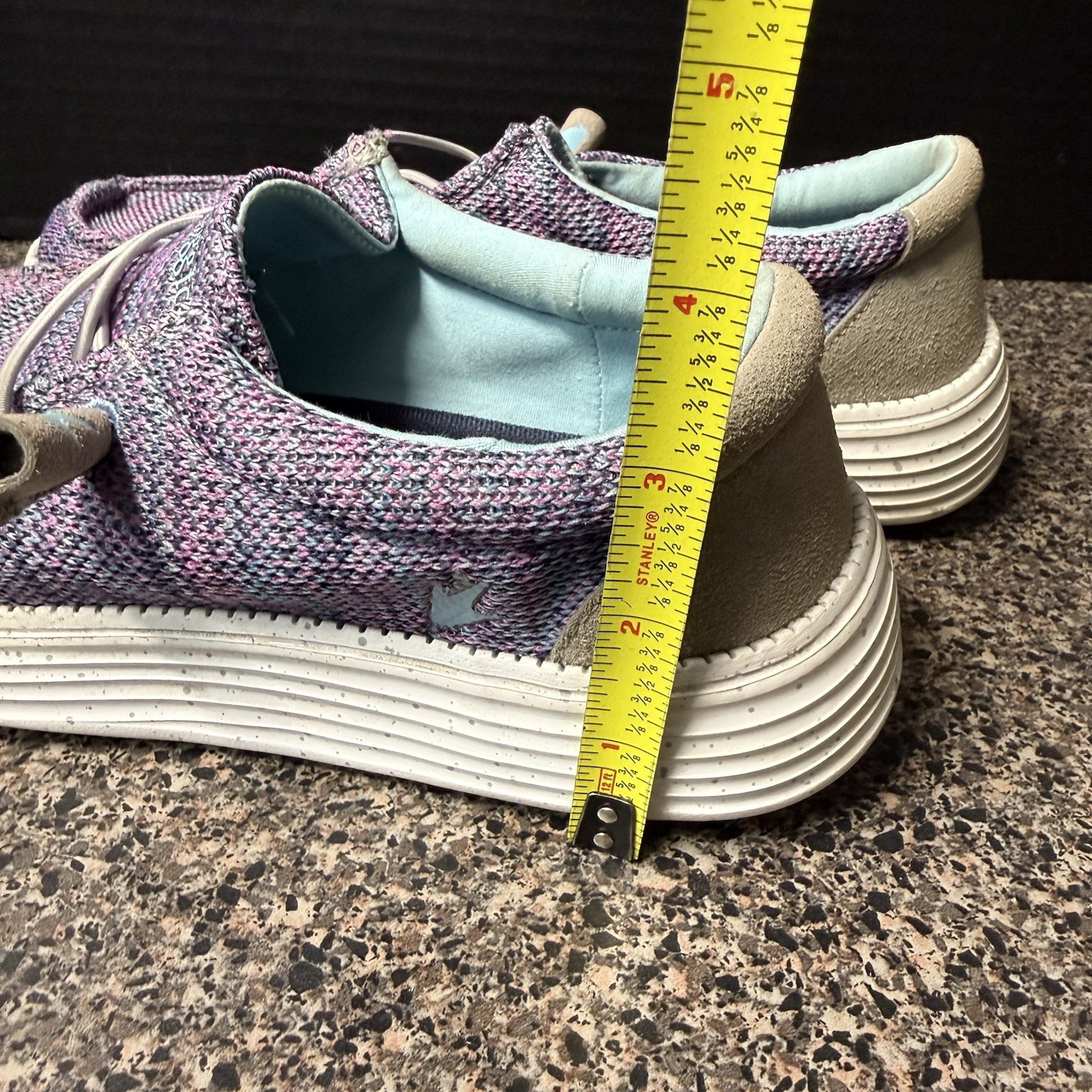 Frogg Toggs Women’s Casual Slip On Shoes 8 Purple Knit Comfort Loafer EUR 38
